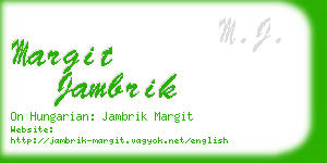 margit jambrik business card